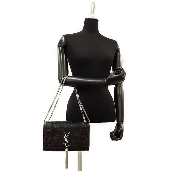 Saint Laurent Classic Kate Satchel Chain Shoulder Bag Black - Picture 9 of 9